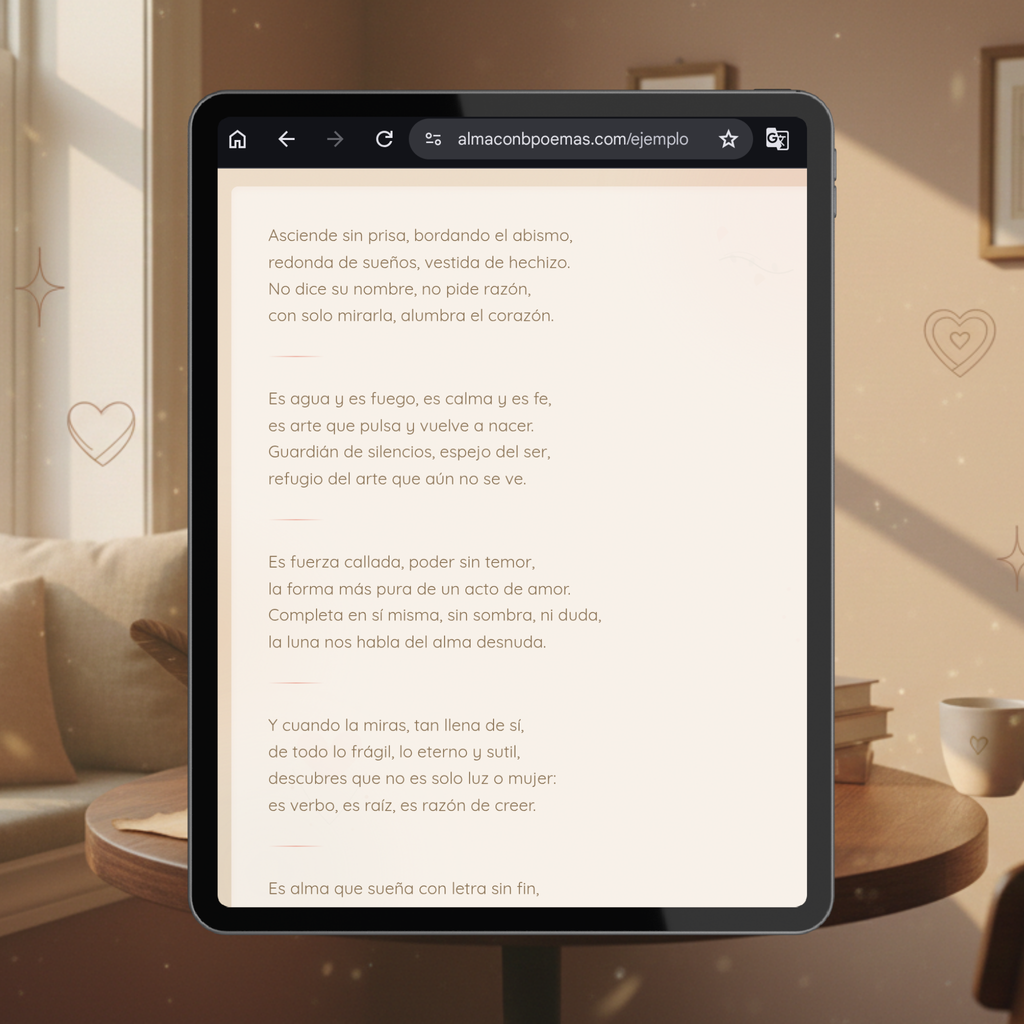 Poemas personalizado Destello